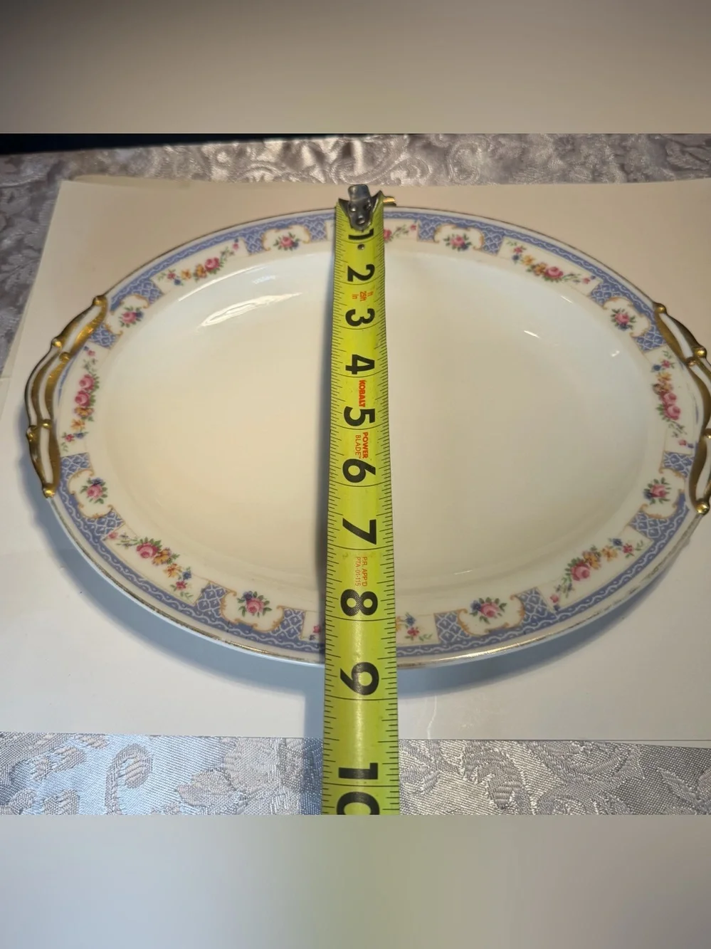 Antique Floral Platter French Porcelain L. Bernardaud & Cie Limoges France 1900s